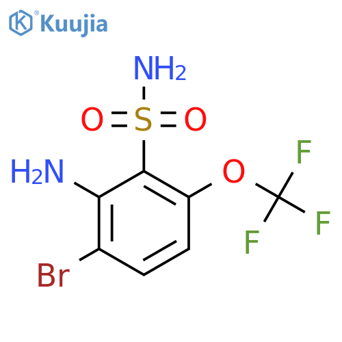 2-Amino-3-bromo-6-(trifluoromethoxy)benzenesulfonamide structure