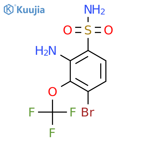 2-Amino-4-bromo-3-(trifluoromethoxy)benzenesulfonamide structure