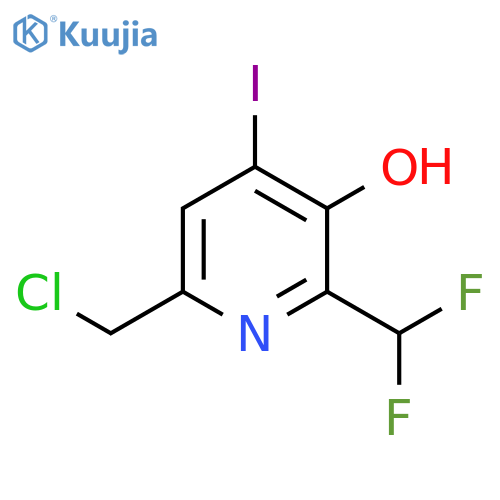 6-(Chloromethyl)-2-(difluoromethyl)-3-hydroxy-4-iodopyridine structure