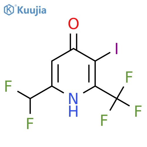 6-(Difluoromethyl)-4-hydroxy-3-iodo-2-(trifluoromethyl)pyridine structure