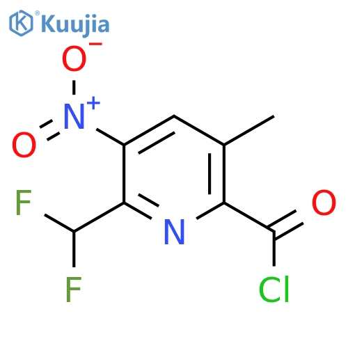 2-(Difluoromethyl)-5-methyl-3-nitropyridine-6-carbonyl chloride structure
