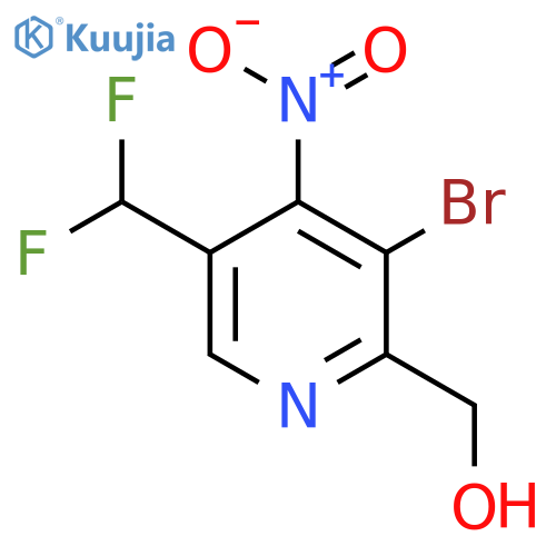 3-Bromo-5-(difluoromethyl)-4-nitropyridine-2-methanol structure