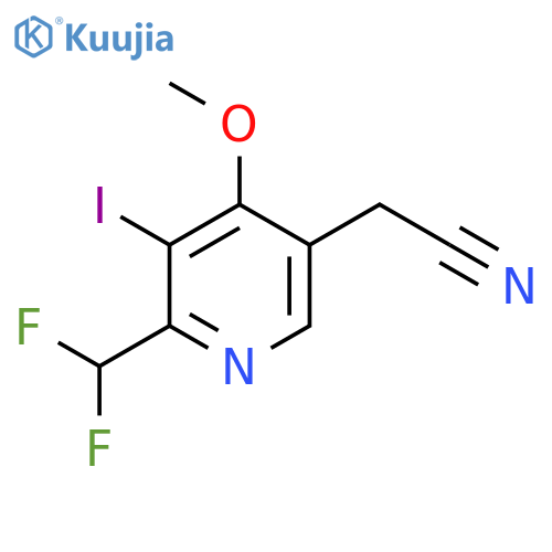2-(Difluoromethyl)-3-iodo-4-methoxypyridine-5-acetonitrile structure