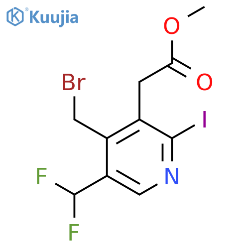 Methyl 4-(bromomethyl)-5-(difluoromethyl)-2-iodopyridine-3-acetate structure