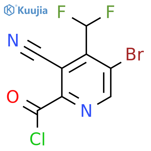 5-Bromo-3-cyano-4-(difluoromethyl)pyridine-2-carbonyl chloride structure