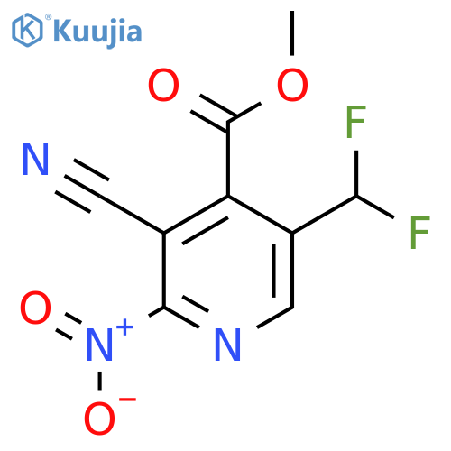 Methyl 3-cyano-5-(difluoromethyl)-2-nitropyridine-4-carboxylate structure