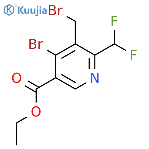 Ethyl 4-bromo-3-(bromomethyl)-2-(difluoromethyl)pyridine-5-carboxylate structure