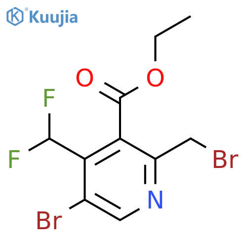 Ethyl 5-bromo-2-(bromomethyl)-4-(difluoromethyl)pyridine-3-carboxylate structure