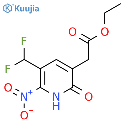 Ethyl 3-(difluoromethyl)-6-hydroxy-2-nitropyridine-5-acetate structure