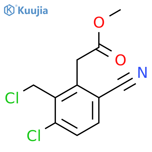 Methyl 3-chloro-2-chloromethyl-6-cyanophenylacetate structure