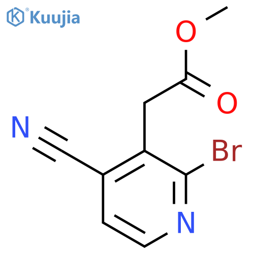 Methyl 2-bromo-4-cyanopyridine-3-acetate structure