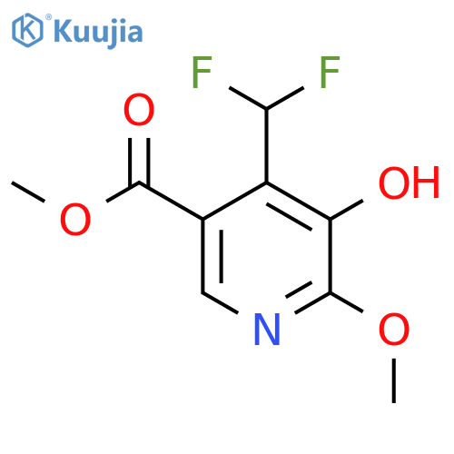 Methyl 4-(difluoromethyl)-3-hydroxy-2-methoxypyridine-5-carboxylate structure