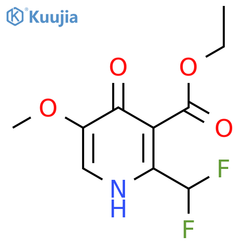 Ethyl 2-(difluoromethyl)-4-hydroxy-5-methoxypyridine-3-carboxylate structure