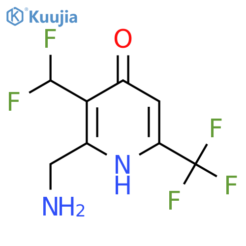 2-(Aminomethyl)-3-(difluoromethyl)-4-hydroxy-6-(trifluoromethyl)pyridine structure