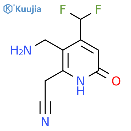 3-(Aminomethyl)-4-(difluoromethyl)-6-hydroxypyridine-2-acetonitrile structure