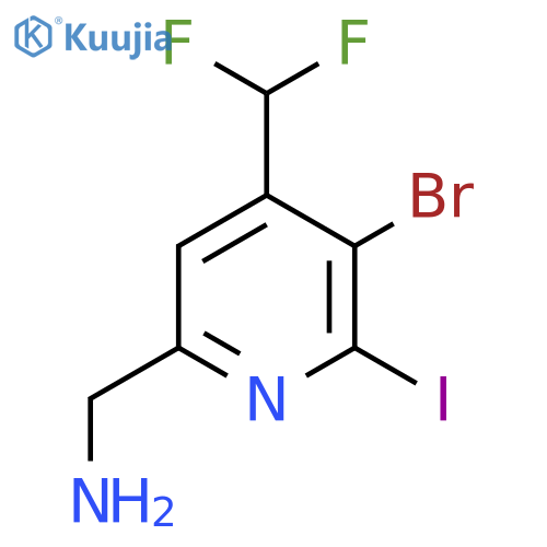 6-(Aminomethyl)-3-bromo-4-(difluoromethyl)-2-iodopyridine structure