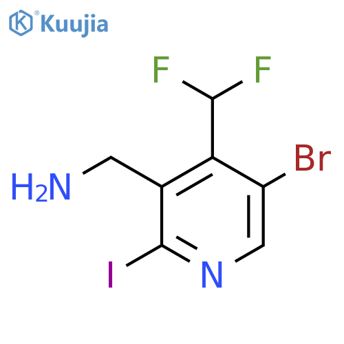 3-(Aminomethyl)-5-bromo-4-(difluoromethyl)-2-iodopyridine structure