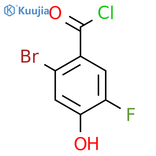 2-Bromo-5-fluoro-4-hydroxybenzoyl chloride structure