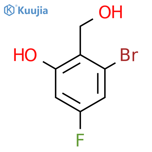 2-Bromo-4-fluoro-6-hydroxybenzyl alcohol structure