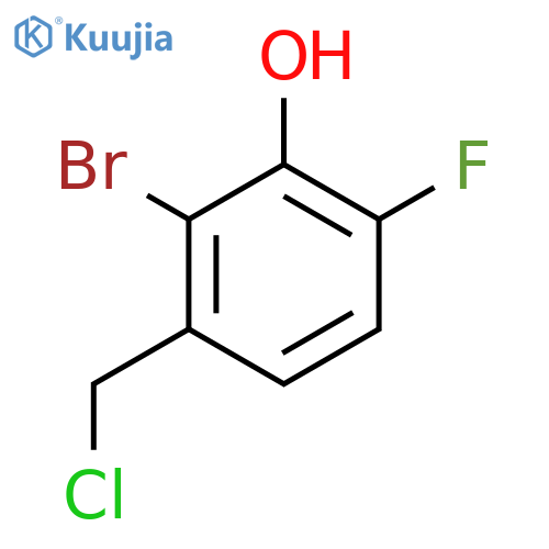 2-Bromo-4-fluoro-3-hydroxybenzyl chloride structure