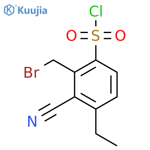 2-Bromomethyl-3-cyano-4-ethylbenzenesulfonyl chloride structure