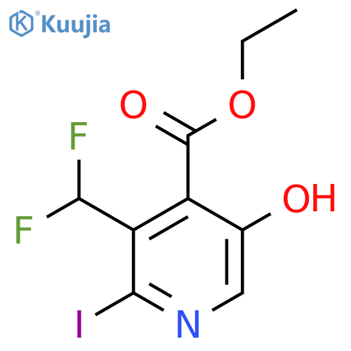 Ethyl 3-(difluoromethyl)-5-hydroxy-2-iodopyridine-4-carboxylate structure