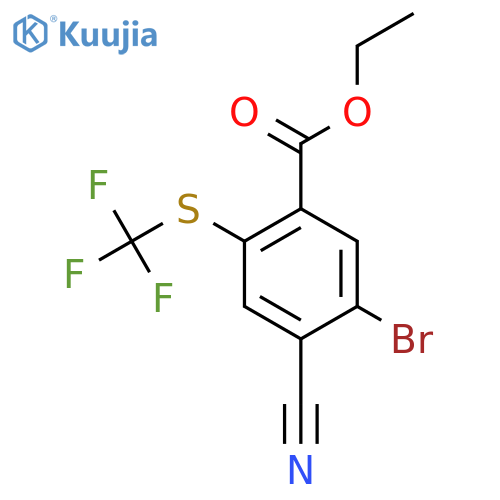 Ethyl 5-bromo-4-cyano-2-(trifluoromethylthio)benzoate structure