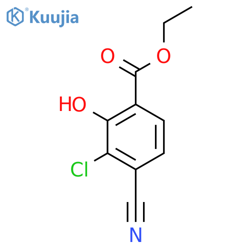 Ethyl 3-chloro-4-cyano-2-hydroxybenzoate structure