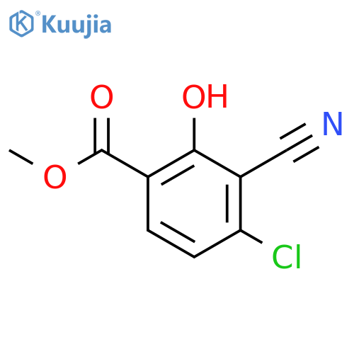 Methyl 4-chloro-3-cyano-2-hydroxybenzoate structure