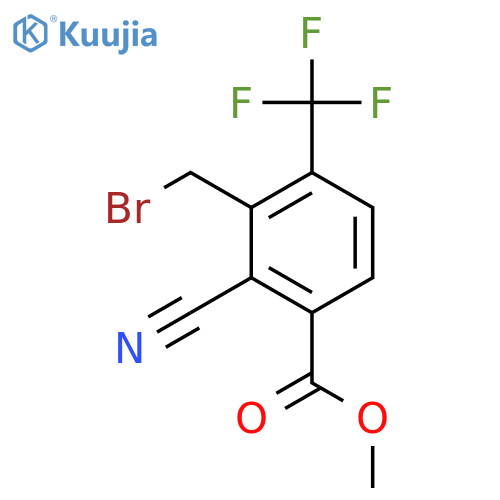 Methyl 3-bromomethyl-2-cyano-4-(trifluoromethyl)benzoate structure