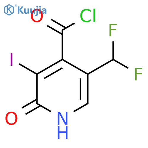 5-(Difluoromethyl)-2-hydroxy-3-iodopyridine-4-carbonyl chloride structure