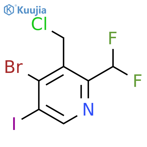 4-Bromo-3-(chloromethyl)-2-(difluoromethyl)-5-iodopyridine structure