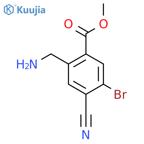 Methyl 2-aminomethyl-5-bromo-4-cyanobenzoate structure
