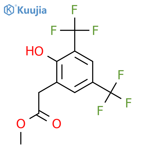 Methyl 3,5-bis(trifluoromethyl)-2-hydroxyphenylacetate structure