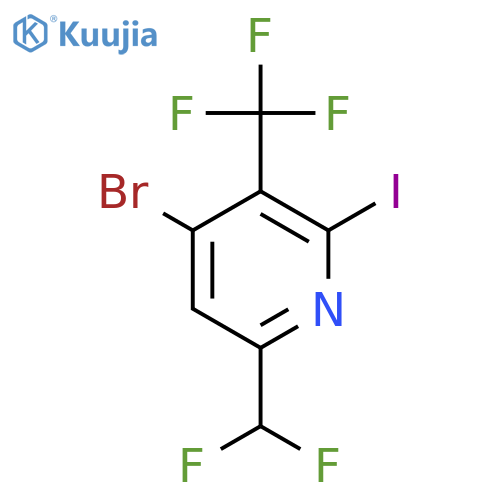 4-Bromo-6-(difluoromethyl)-2-iodo-3-(trifluoromethyl)pyridine structure