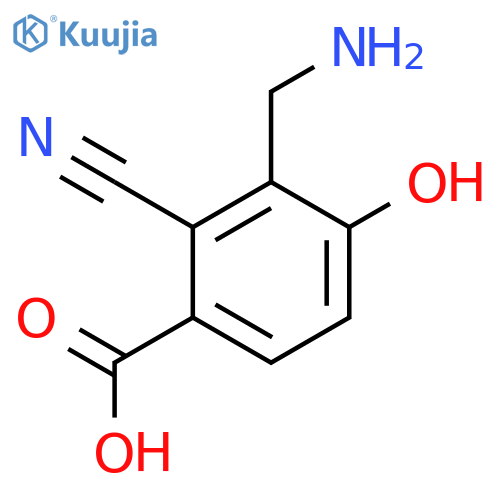 3-Aminomethyl-2-cyano-4-hydroxybenzoic acid structure