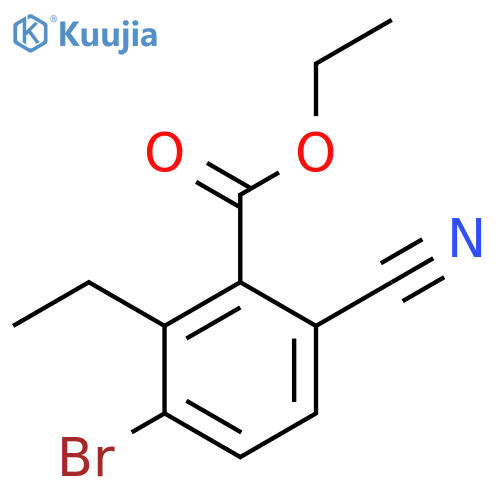 Ethyl 3-bromo-6-cyano-2-ethylbenzoate structure