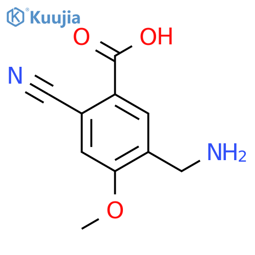 5-Aminomethyl-2-cyano-4-methoxybenzoic acid structure