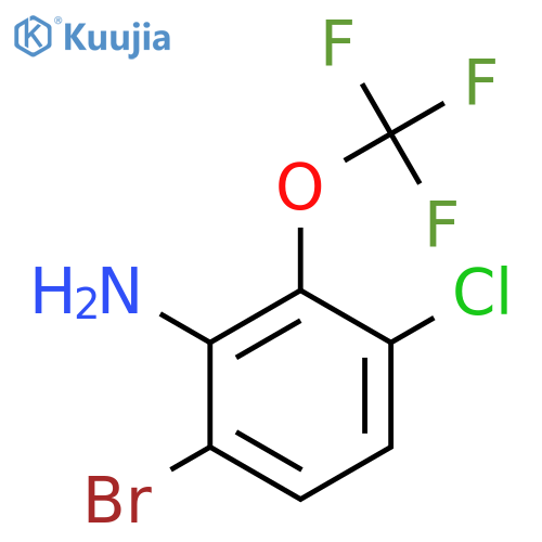 6-Bromo-3-chloro-2-(trifluoromethoxy)aniline structure