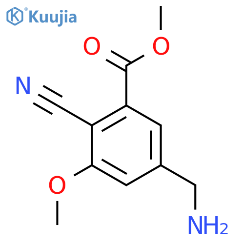 Methyl 5-aminomethyl-2-cyano-3-methoxybenzoate structure