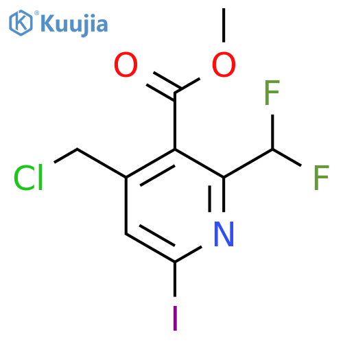 Methyl 4-(chloromethyl)-2-(difluoromethyl)-6-iodopyridine-3-carboxylate structure