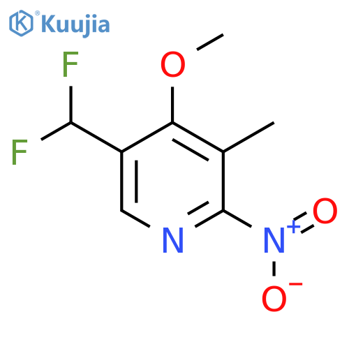 5-(Difluoromethyl)-4-methoxy-3-methyl-2-nitropyridine structure