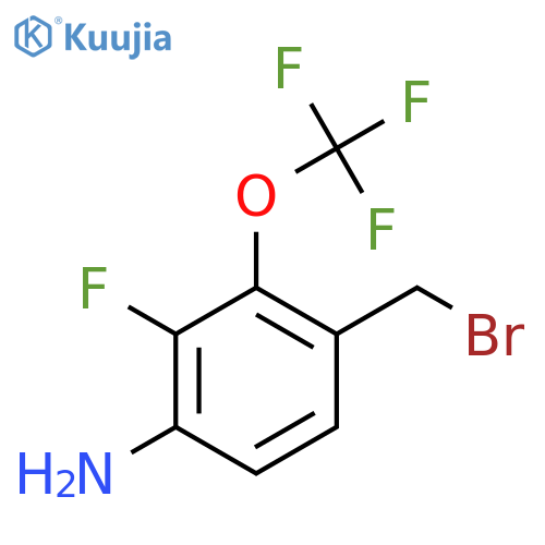 4-Amino-3-fluoro-2-(trifluoromethoxy)benzyl bromide structure