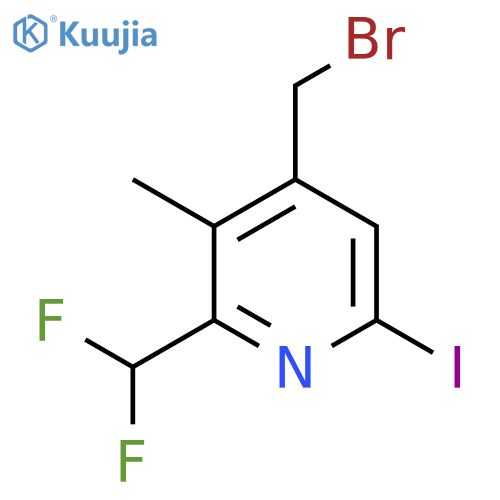 4-(Bromomethyl)-2-(difluoromethyl)-6-iodo-3-methylpyridine structure