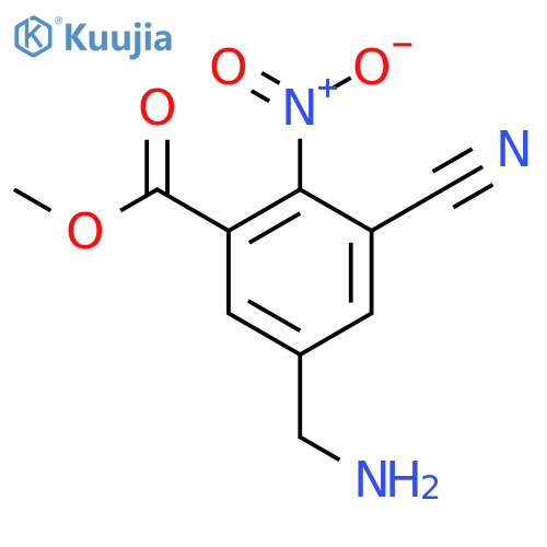 Methyl 5-aminomethyl-3-cyano-2-nitrobenzoate structure