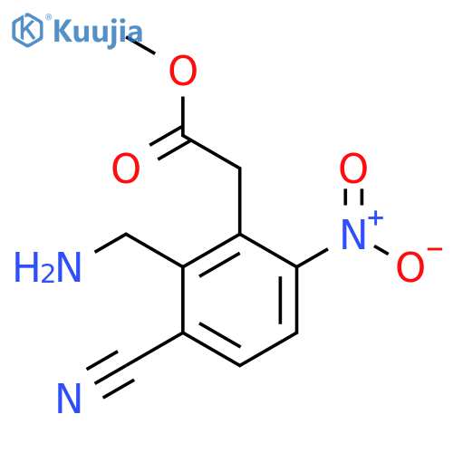 Methyl 2-aminomethyl-3-cyano-6-nitrophenylacetate structure