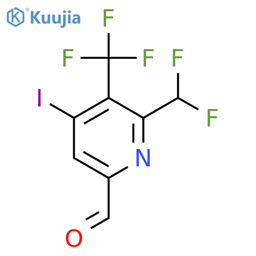 2-(Difluoromethyl)-4-iodo-3-(trifluoromethyl)pyridine-6-carboxaldehyde structure