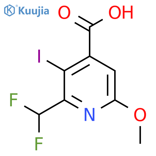 2-(Difluoromethyl)-3-iodo-6-methoxypyridine-4-carboxylic acid structure