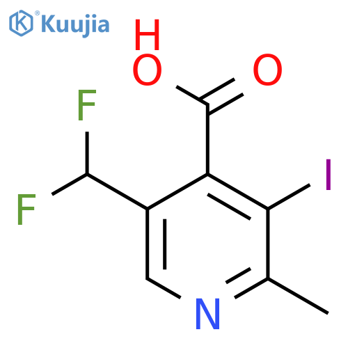 5-(Difluoromethyl)-3-iodo-2-methylpyridine-4-carboxylic acid structure