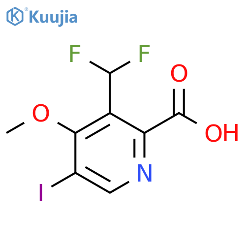 3-(Difluoromethyl)-5-iodo-4-methoxypyridine-2-carboxylic acid structure